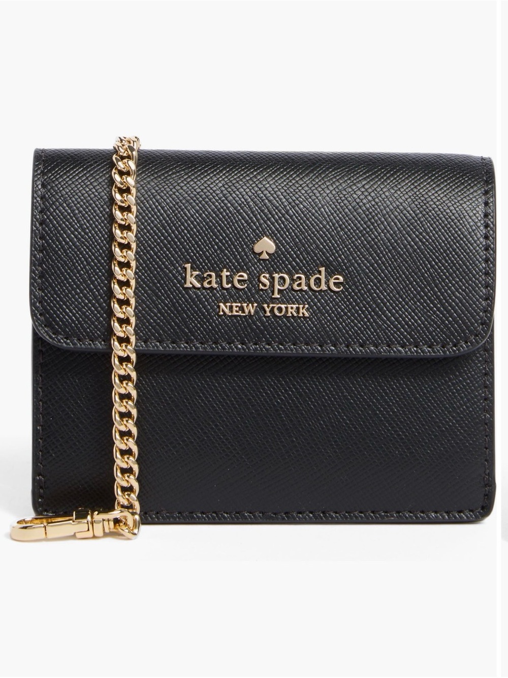 NWT Kate Spade Madison Small Wallet on a Chain-Genuine Leather